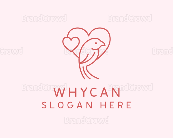 Heart Pet Bird Logo