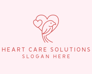 Heart Pet Bird logo design