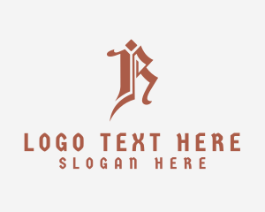 Lettering - Gothic Letter B logo design