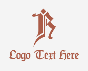 Lettering - Gothic Letter B logo design
