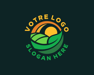 Leaf Farm Sunrise Logo