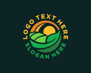 Leaf - Leaf Farm Sunrise logo design