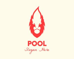 Blaze - Red Fire Lion logo design