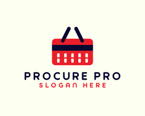 Procurement - Shopping Credit Basket logo design