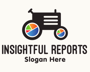 Report - Financial Chart Tractor logo design