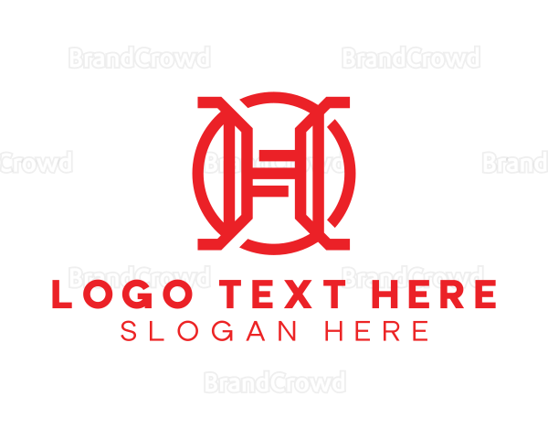 Red Modern H Logo