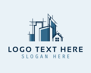 Property Developer - Blue Architecture Realtor logo design
