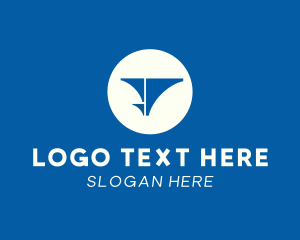 Blue - Abstract Contemporary Letter T logo design