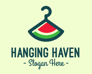 Hanging - Hanger Watermelon Slice logo design