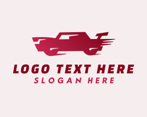 Road Trip - Red Car Racing logo design