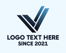 Steel - Letter V Steel Structure logo design
