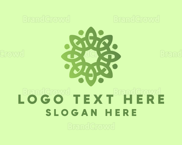 Green Celtic Leaf Logo