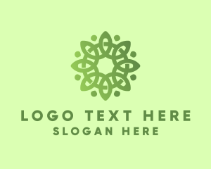 Herbal - Green Celtic Leaf logo design