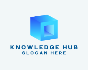 Learn - Artificial Intelligence Cube Laboratory logo design