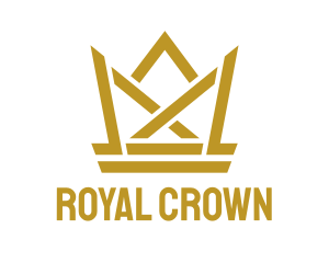 Golden Monarch Crown logo design