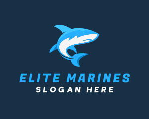 Aquatic Marine Shark  logo design