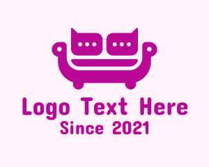 Furniture Store - Chat Bubble Sofa logo design
