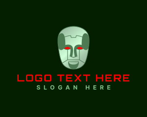 Head - Artificial Intelligence Robot Head logo design