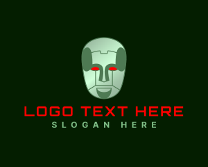 Computer - Artificial Intelligence Robot Head logo design