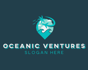 Beach Travel Getaway logo design