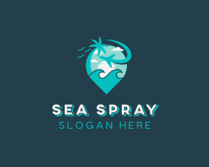 Beach Travel Getaway logo design