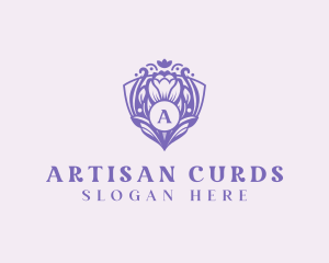 Floral Shield Garden logo design