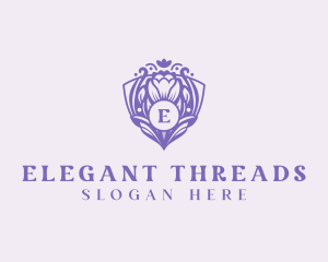 Floral Shield Garden logo design