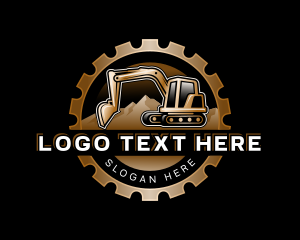 Industrial - Excavator Backhoe Quarry logo design