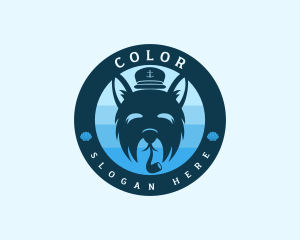 Cigar - Maritime Captain Dog logo design