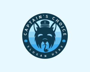 Captain - Maritime Captain Dog logo design