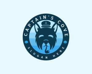 Captain - Maritime Captain Dog logo design