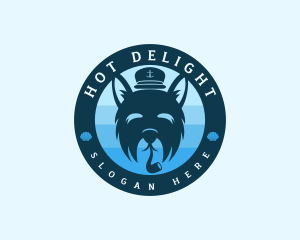 Maritime Captain Dog logo design