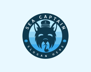 Maritime Captain Dog logo design