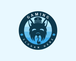 Coastal - Maritime Captain Dog logo design