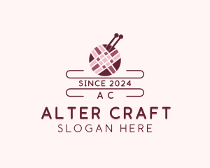 Yarn Knitting Craft logo design