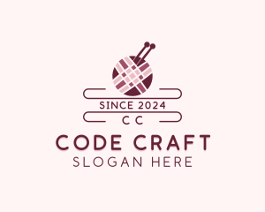 Yarn Knitting Craft logo design