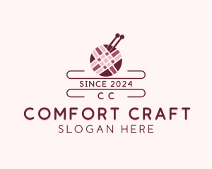 Yarn Knitting Craft logo design