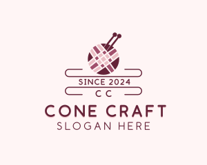 Yarn Knitting Craft logo design