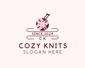 Yarn Knitting Craft logo design