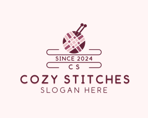 Yarn Knitting Craft logo design