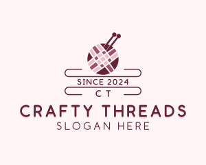 Yarn Knitting Craft logo design