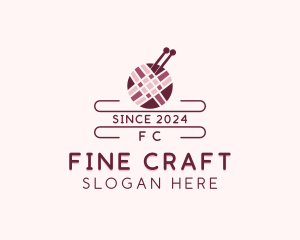 Yarn Knitting Craft logo design