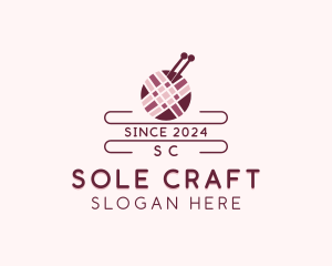 Yarn Knitting Craft logo design