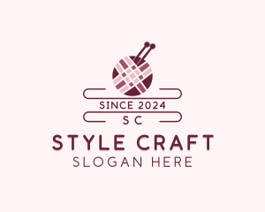 Yarn Knitting Craft logo design