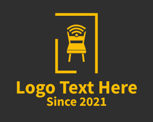 Golden Chair Wifi  logo design