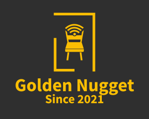 Golden Chair Wifi  logo design