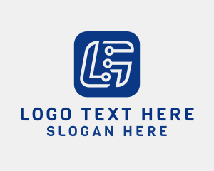 System - Blue G Technology logo design
