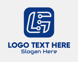 System - Blue G Technology logo design