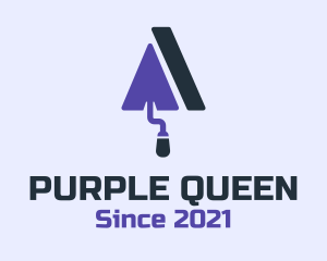 Purple Trowel Roof  logo design