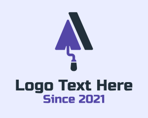 Equipment - Purple Trowel Roof logo design